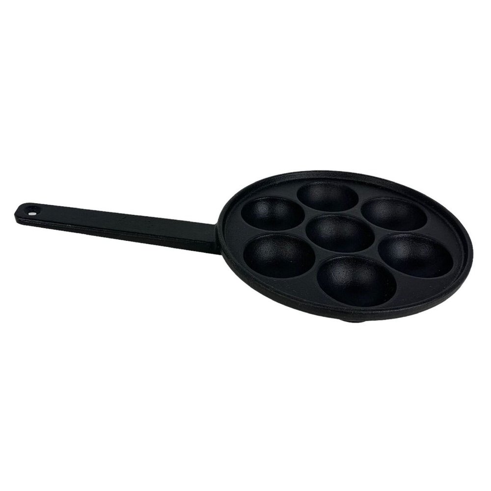 Cast‎ Iron Aebleskiver Pan 7 Holes Danish Cake Pancake Poacher Muffin